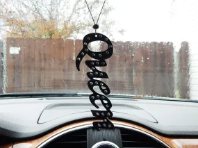 African Queen Car Charm Black Rear View Mirror Adornments Afrocentric Car Accessories