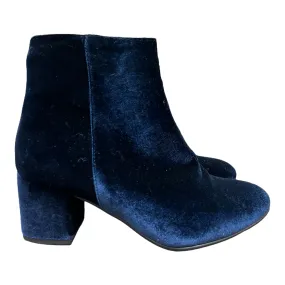 Steve Madden Blue Ankle Heel Boots, Size 10