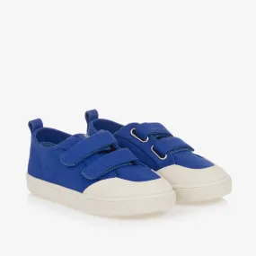 Blue Canvas Velcro Trainers