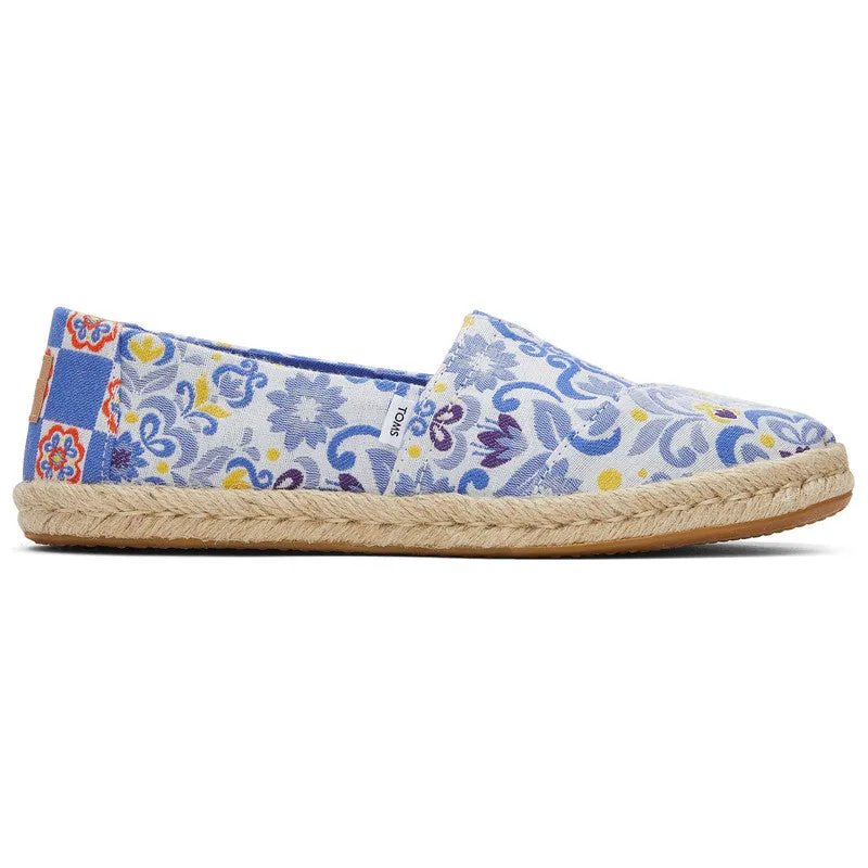 Blue Floral Design Espadrilles