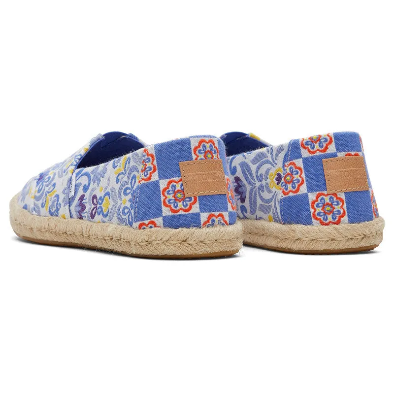 Blue Floral Design Espadrilles