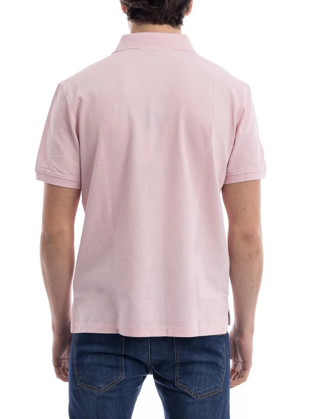 Blue Men's Polo Shirt Light Pink