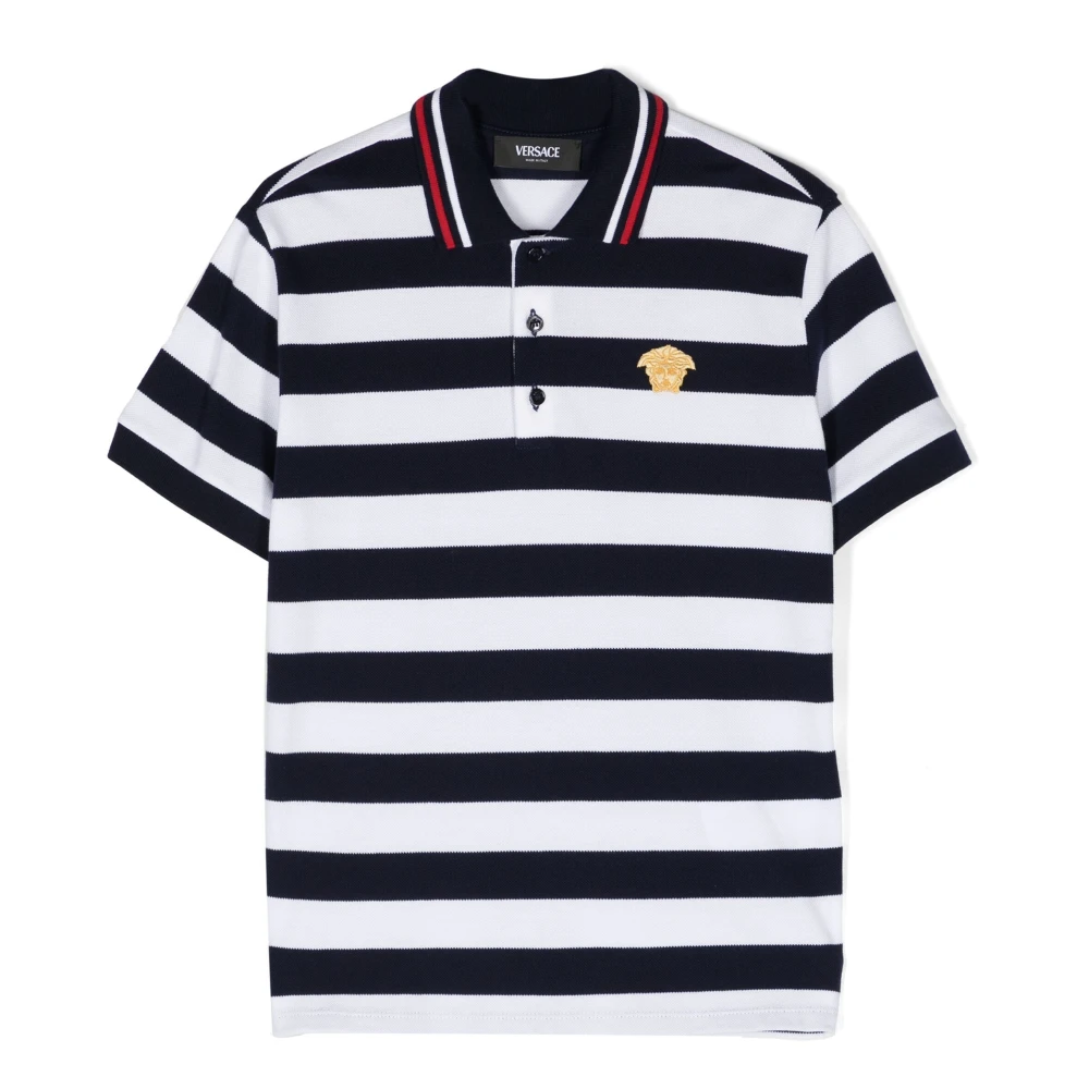 Blue Striped Polo Shirt