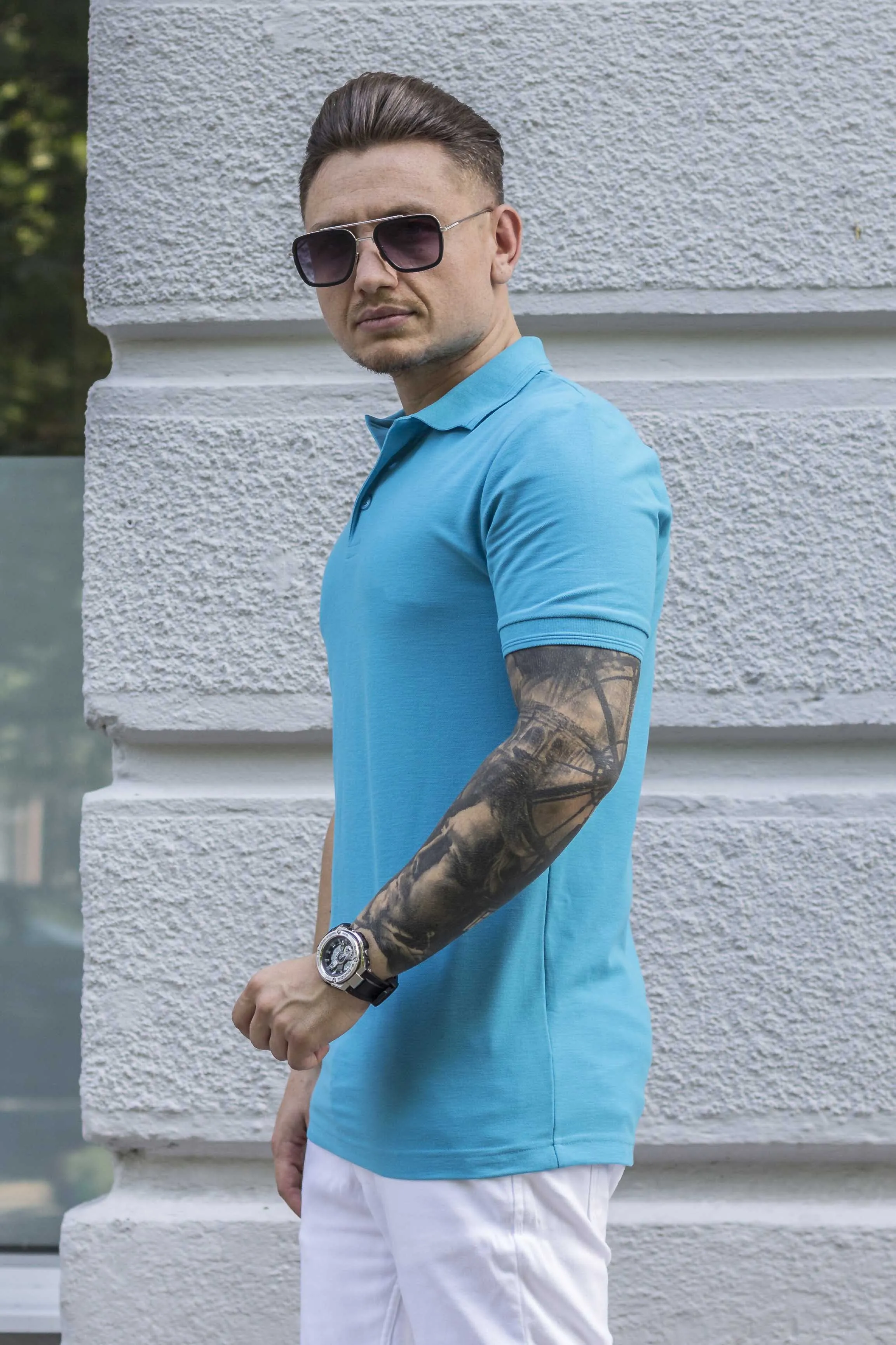 Blue Turkish Polo Shirt