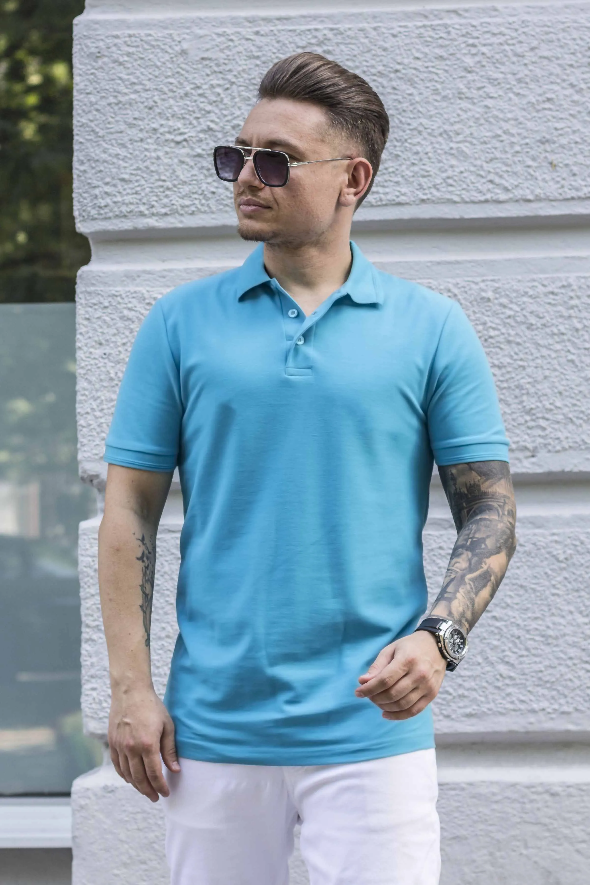 Blue Turkish Polo Shirt