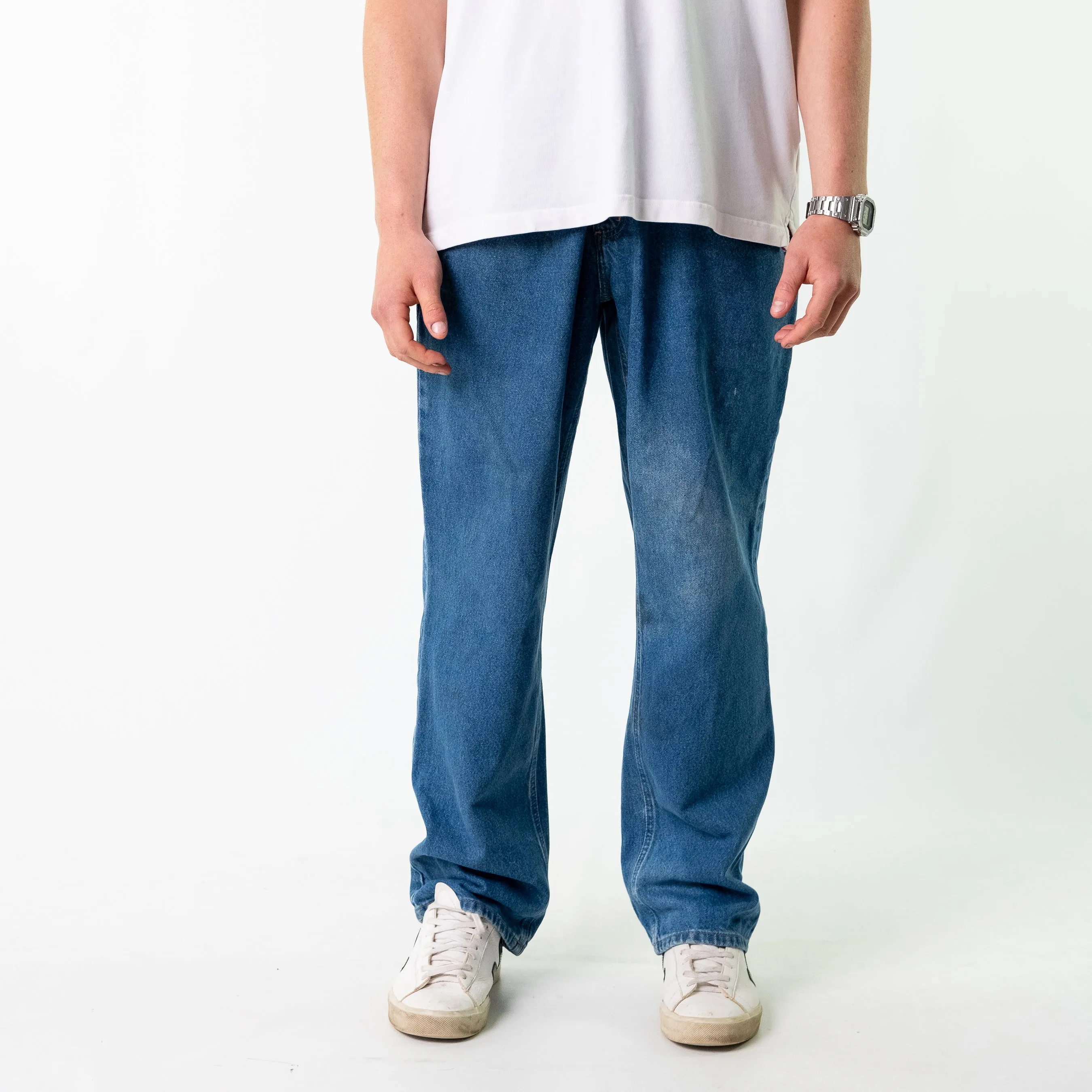 Blue y2ks Carhartt Denim Jeans Baggy Pants (38x32)