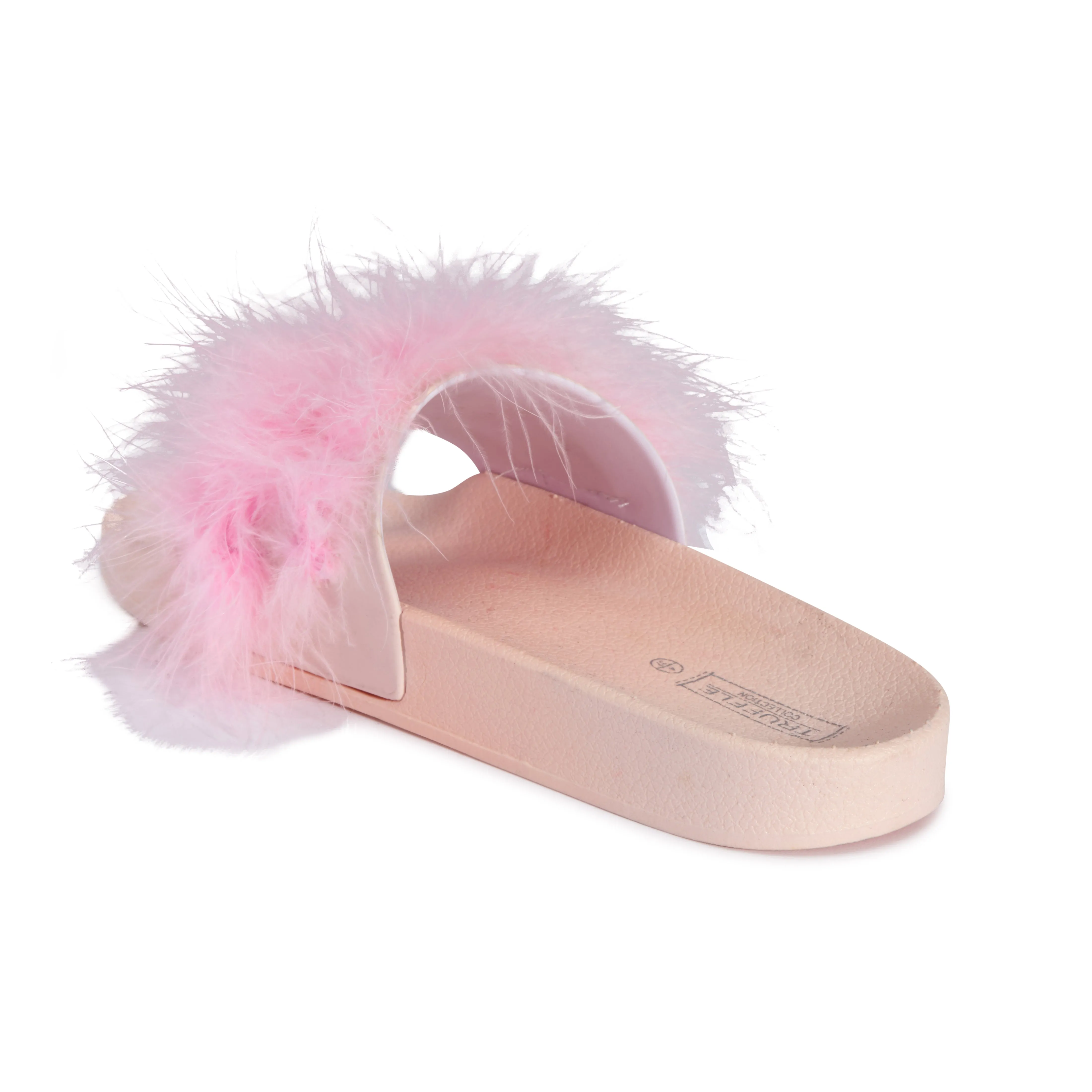 Blush Feather Flat Sliders