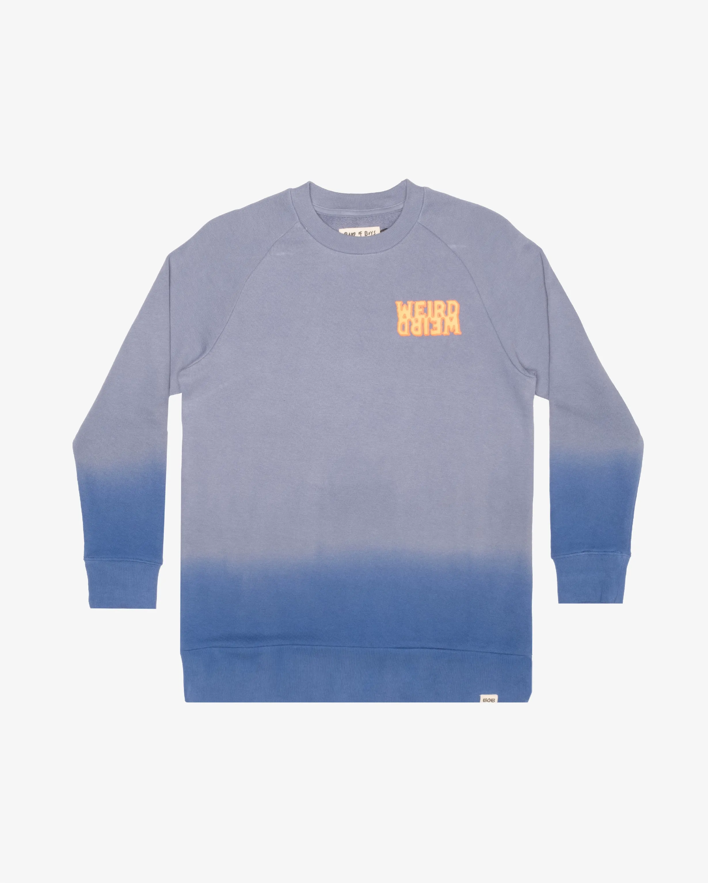 Blue Dip Dye Raglan Crew Neck Sweater by BOB