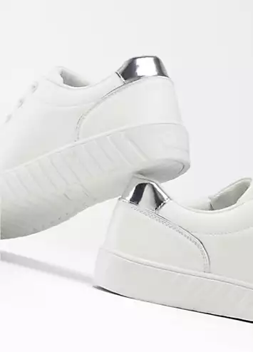 bonprix Metallic Trim Trainers | Grattan