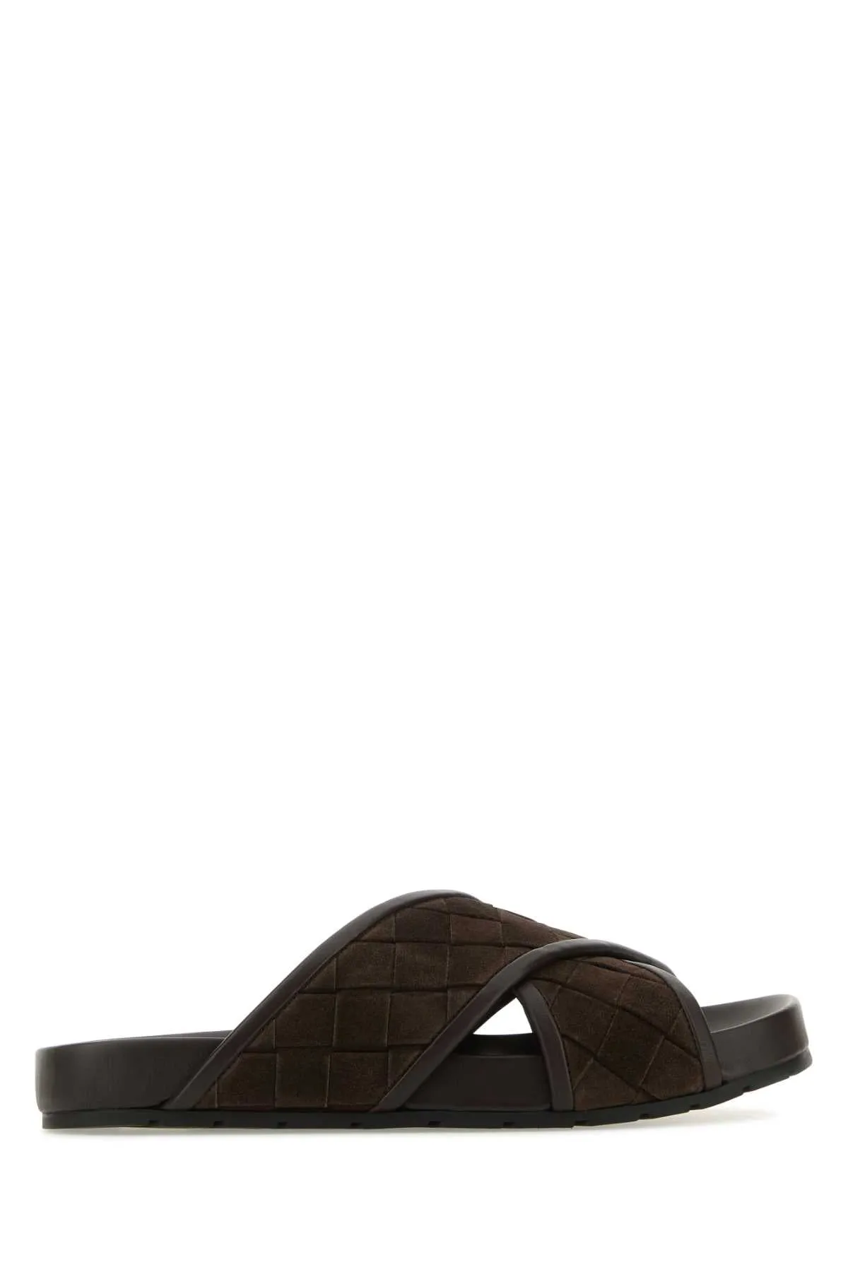 Bottega Veneta Chocolate Suede Tarik Slippers