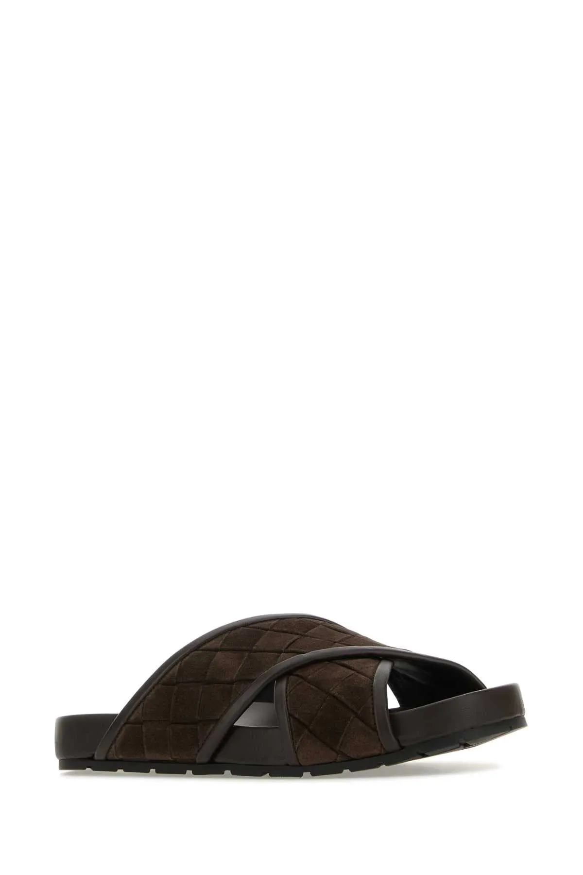 Bottega Veneta Chocolate Suede Tarik Slippers