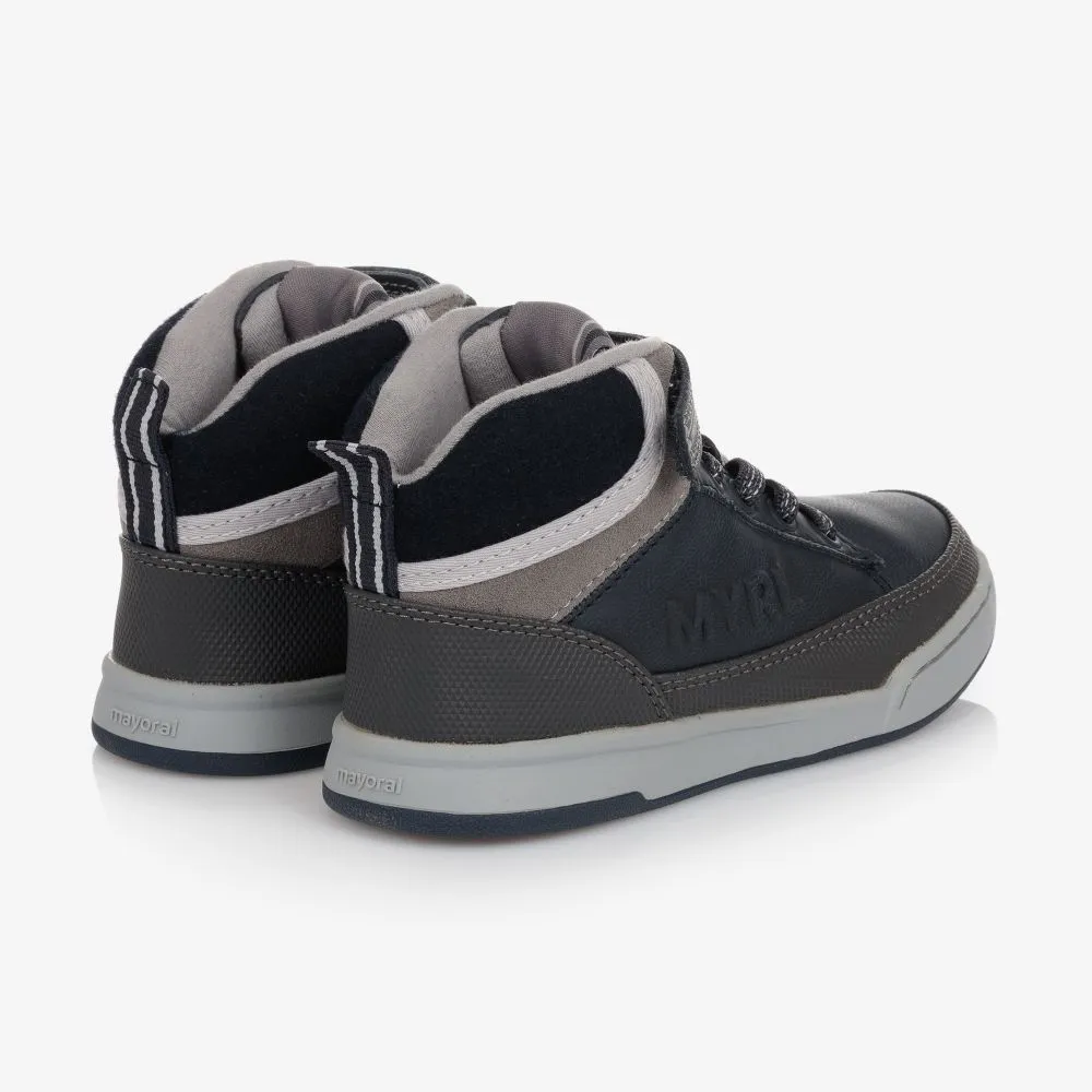 Boys Blue High Top Trainers