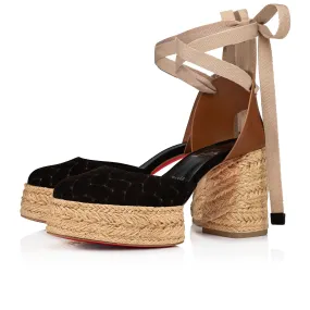 Brigissima 85 mm Espadrilles - Braided calf leather - Black - Women