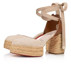 Brigissima 85 mm Espadrilles - Braided calf leather - Leche - Women