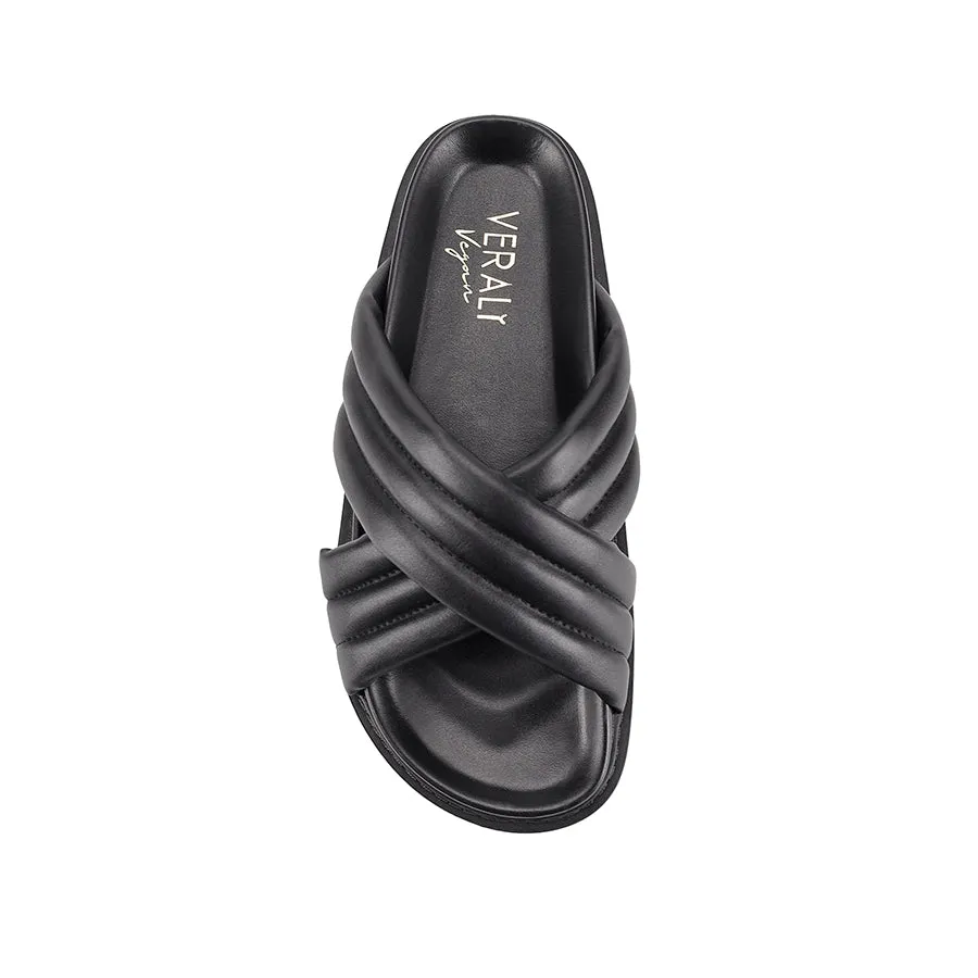 Britney Footbed Slides - Black