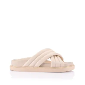 Britney Footbed Slides - Bone