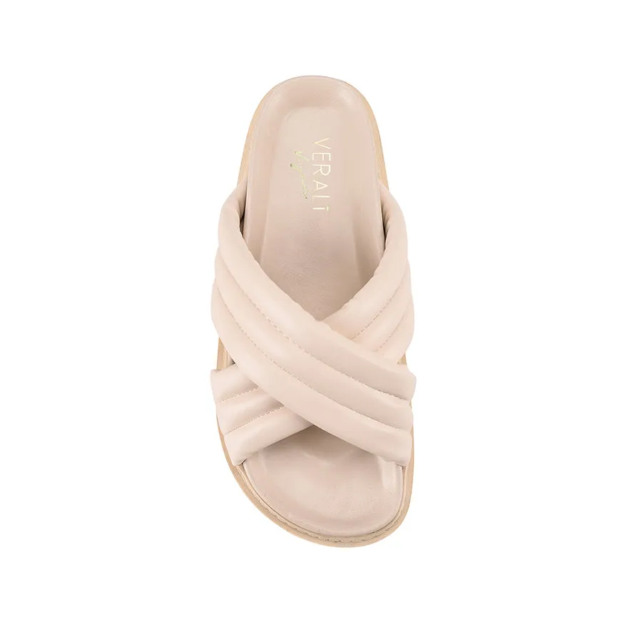 Britney Footbed Slides - Bone