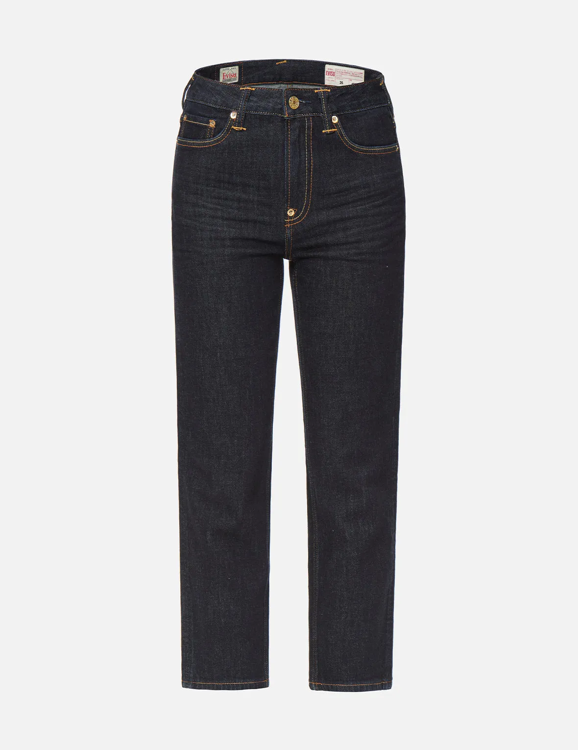 Brocade Seagull Embroidered Straight-cut Jeans