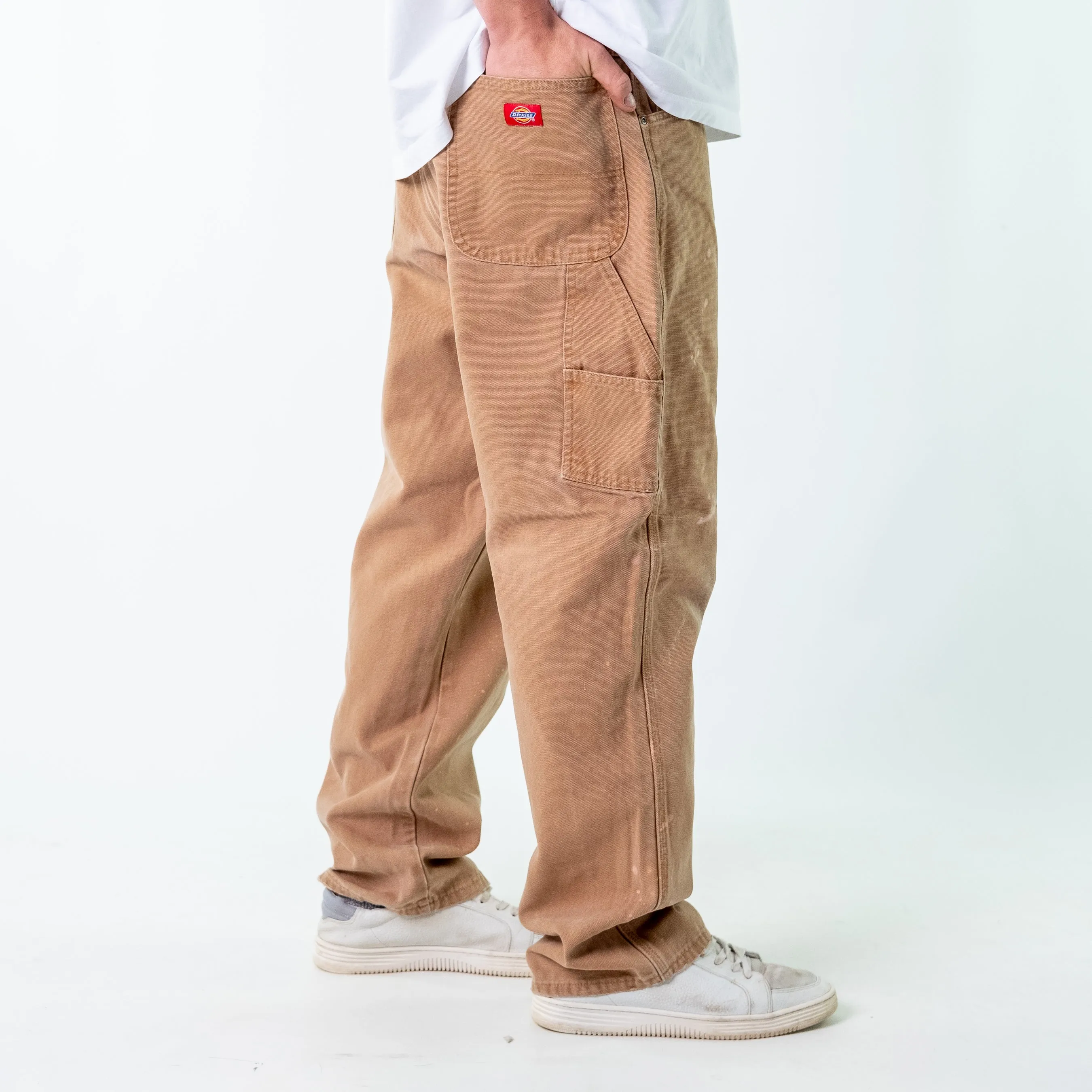 Brown 90s Dickies Denim Carpenter Jeans Baggy Pants (38x32)