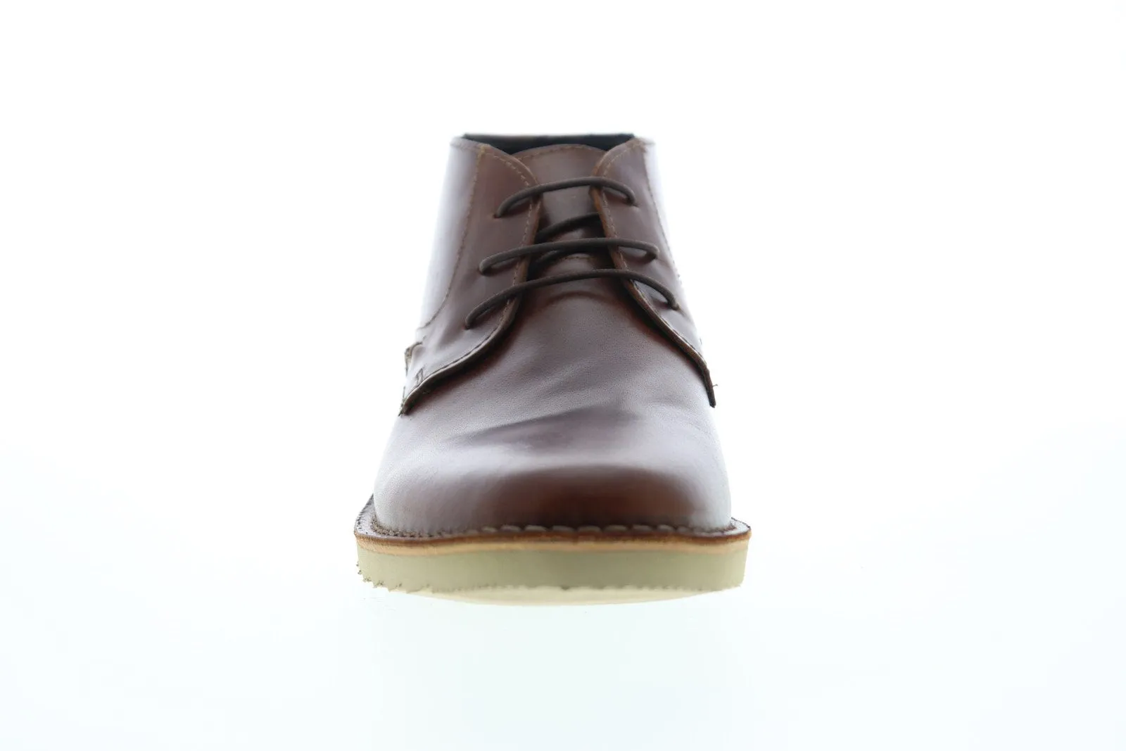 Brown Leather Lace Up Chukka Boots by Steve Madden for Men