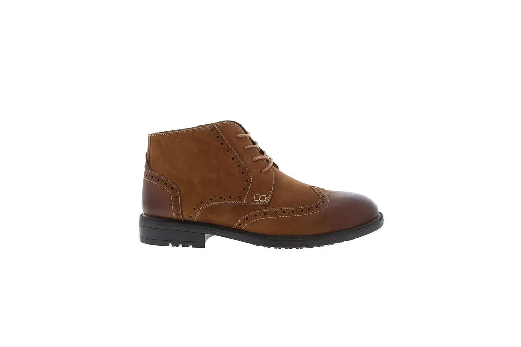 Brown Leather Lace Up Chukkas Boots for Men from English Laundry