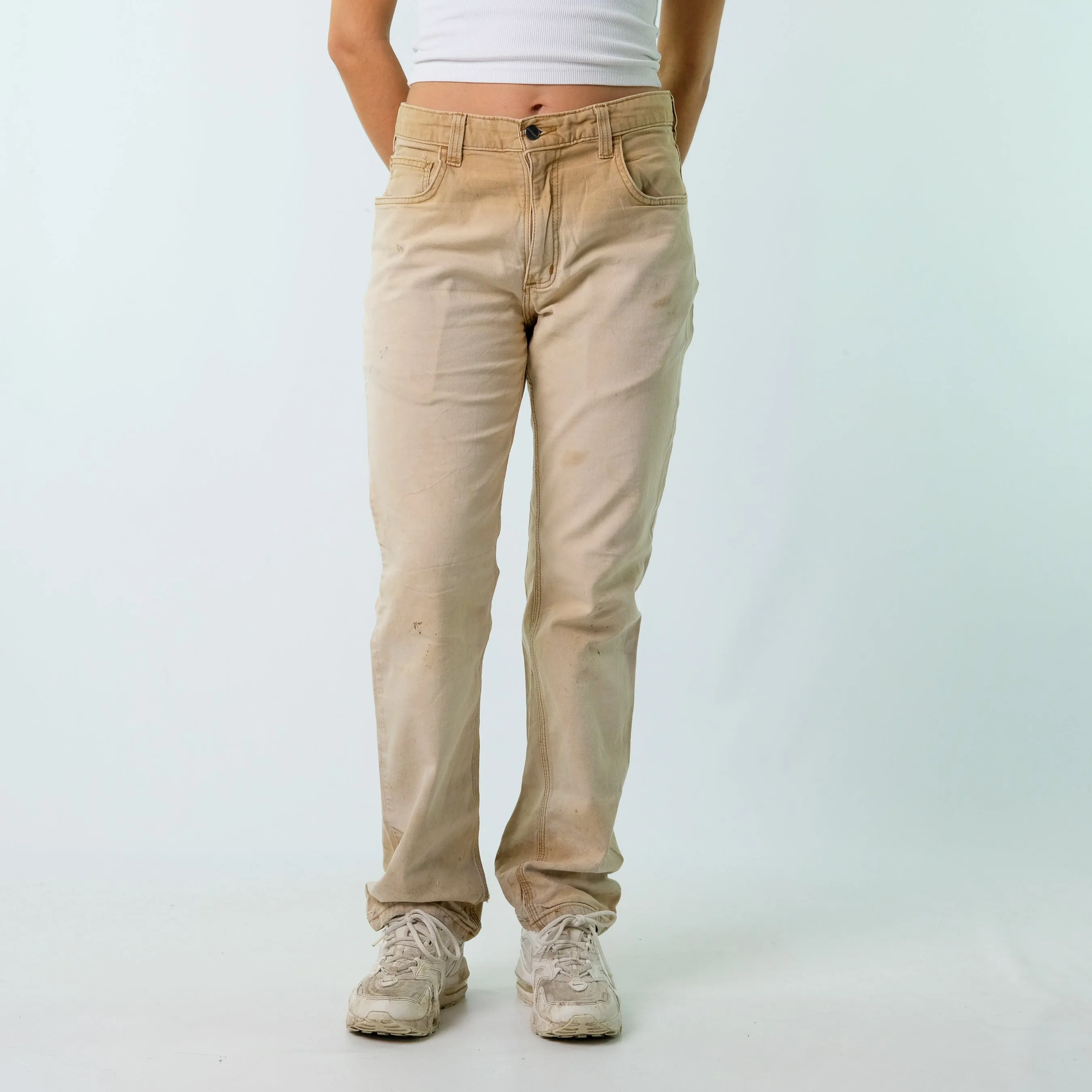 Brown y2ks Carhartt Canvas Carpenter Jeans Baggy Pants (32x32)