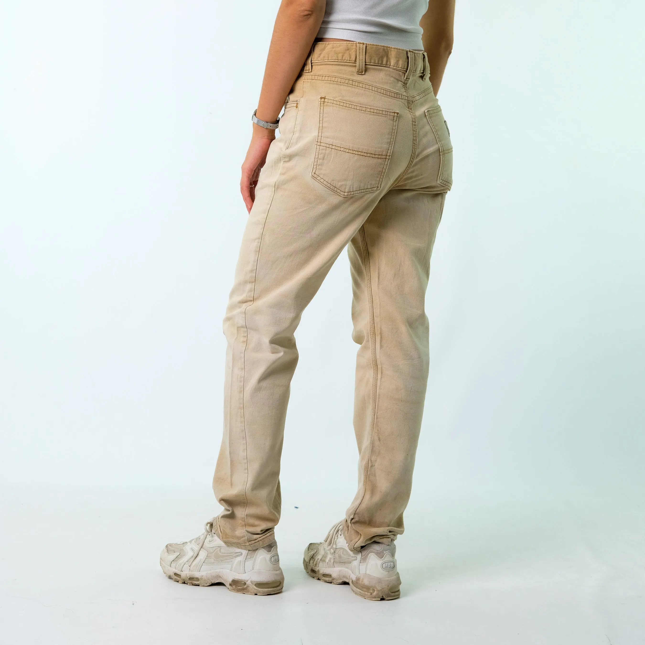 Brown y2ks Carhartt Canvas Carpenter Jeans Baggy Pants (32x32)