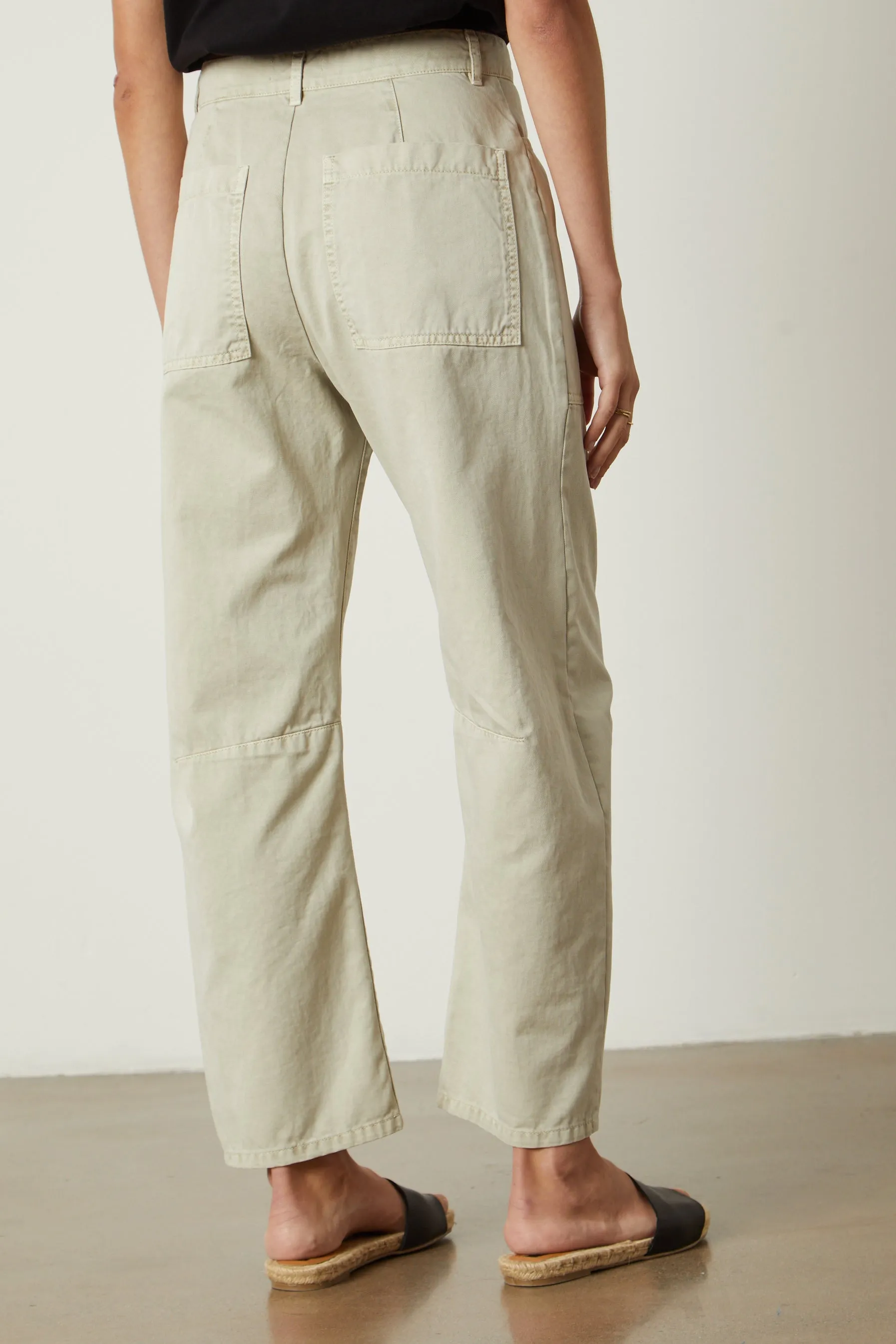 BRYLIE SANDED TWILL TROUSERS IN ANCIENT