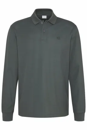 Bugatti Long Sleeve Polo Green