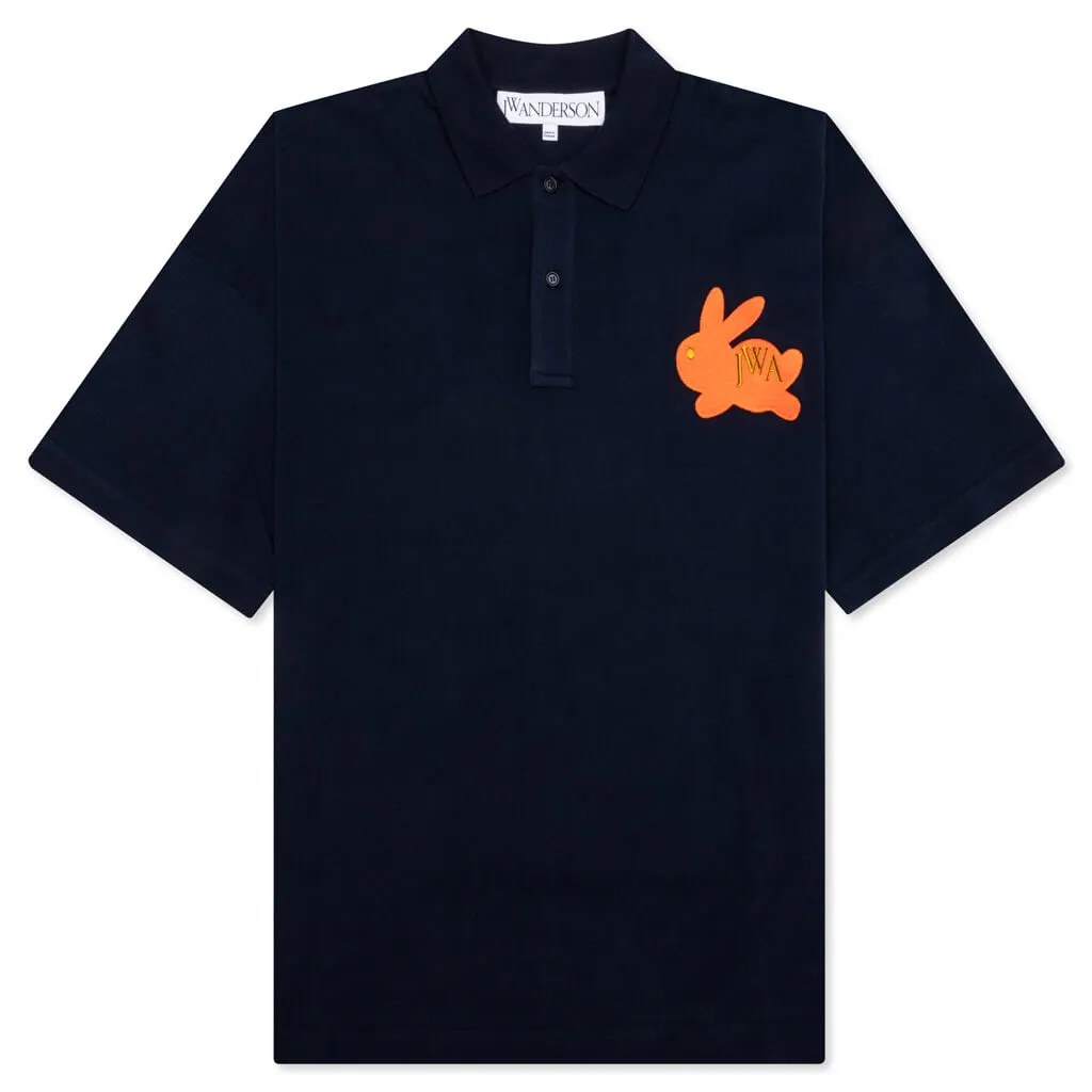 Navy Bunny Embroidery Polo Shirt