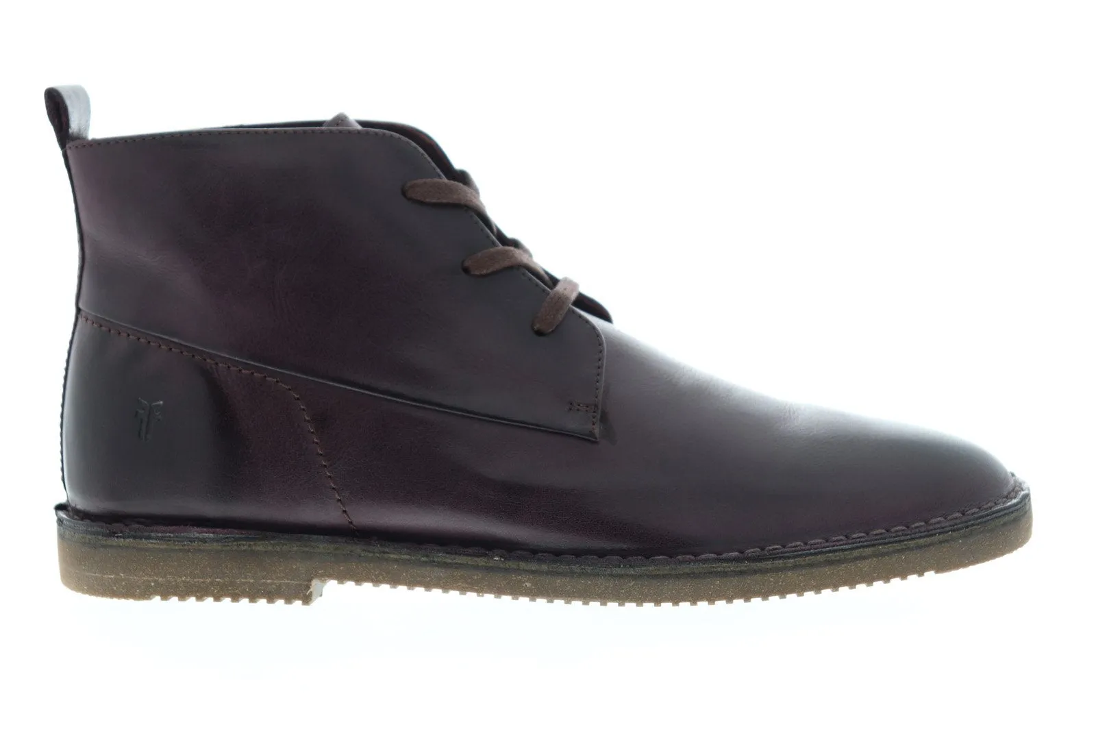 Burgundy Leather Lace Up Chukkas Boots - Frye Ashland Chukka 80183 Men