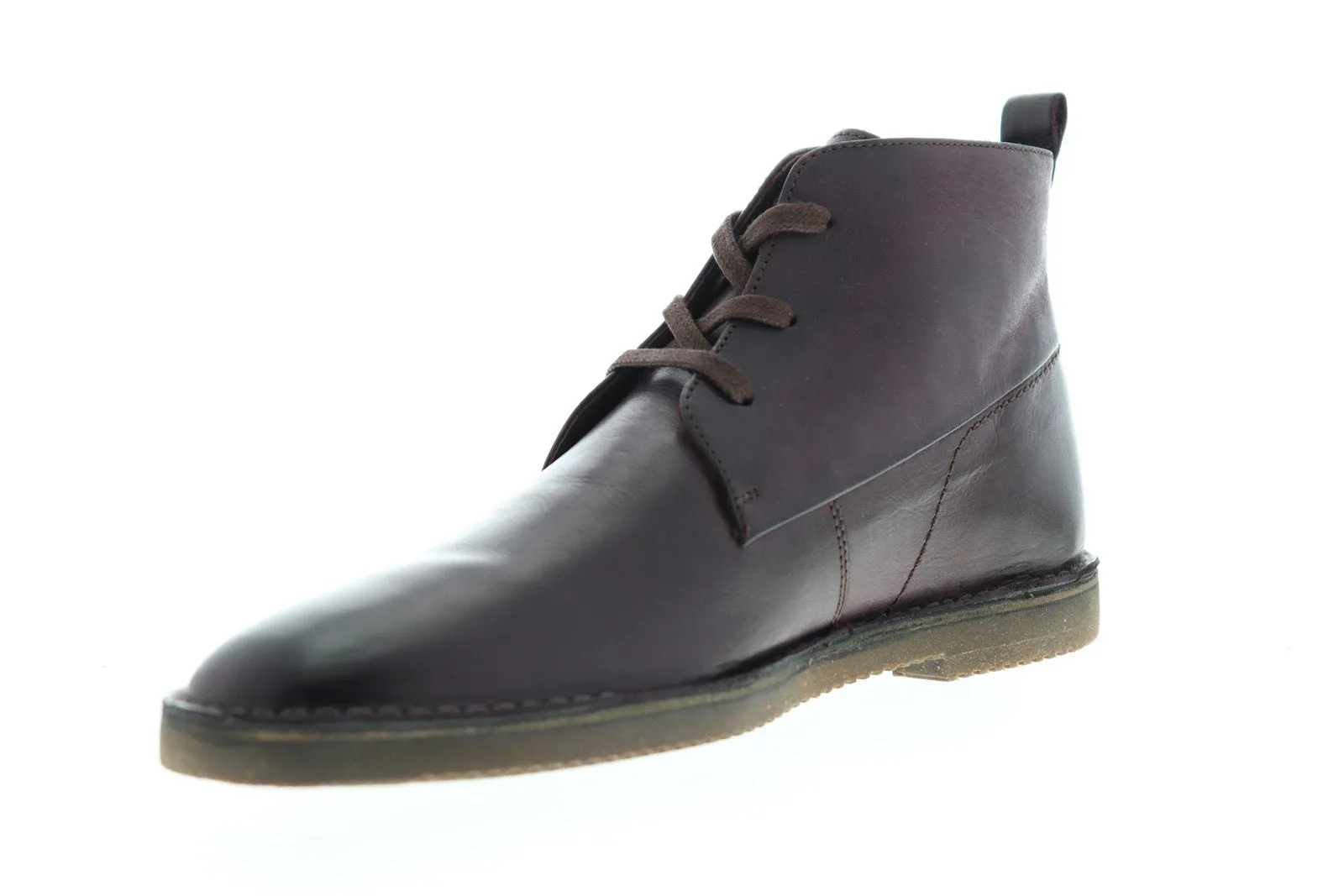 Burgundy Leather Lace Up Chukkas Boots - Frye Ashland Chukka 80183 Men