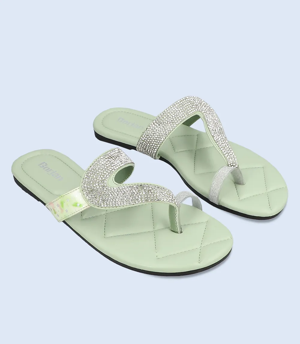 Mint Green Women's Chappal - BW9741