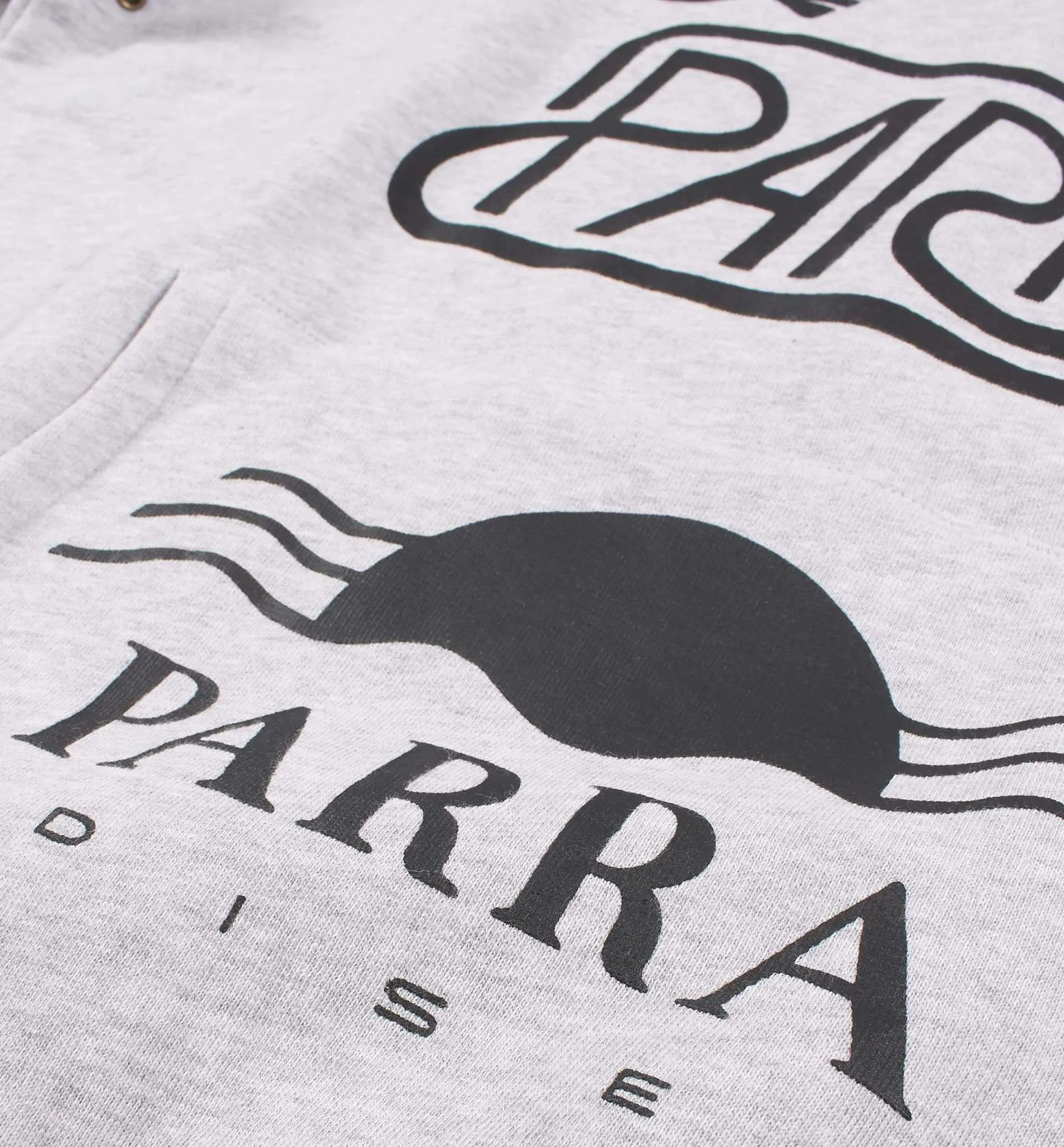 BY PARRA SPONSORED QUARTER ZIP SWEATSHIRT // ASH GREY