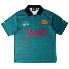 BY PARRA SPORT FLAGE POLO SHIRT // DEEP SEA GREEN