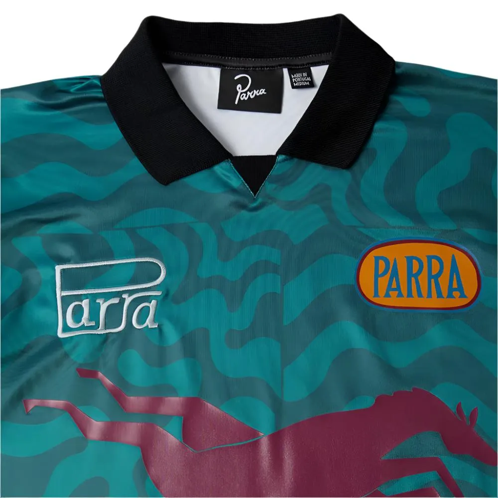 BY PARRA SPORT FLAGE POLO SHIRT // DEEP SEA GREEN