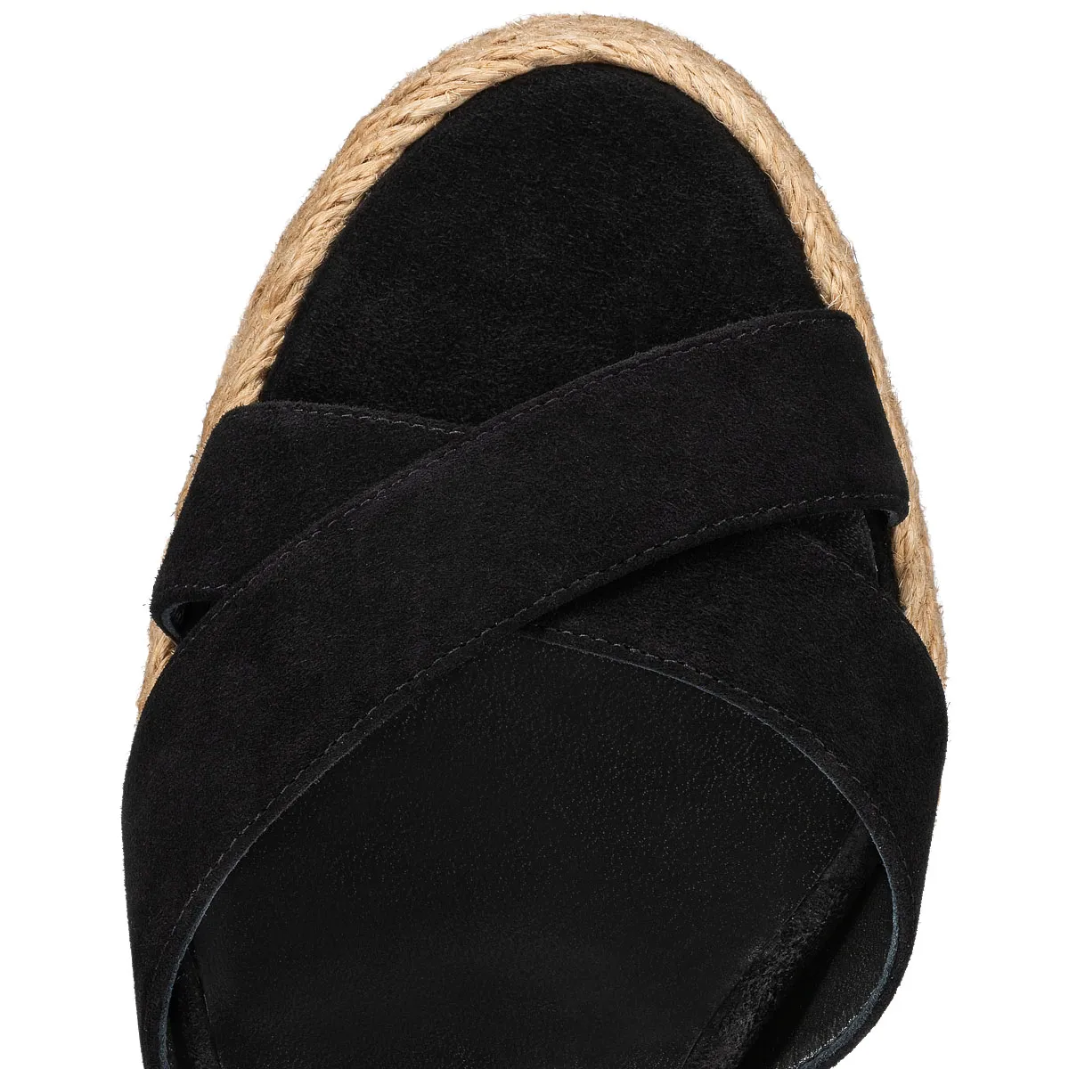 Calakala 85 mm Espadrilles - Suede and calf leather - Black - Women