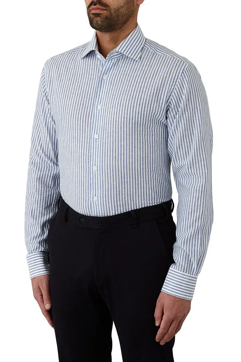 Cambridge Men's Prahran Blue Stripe Shirt