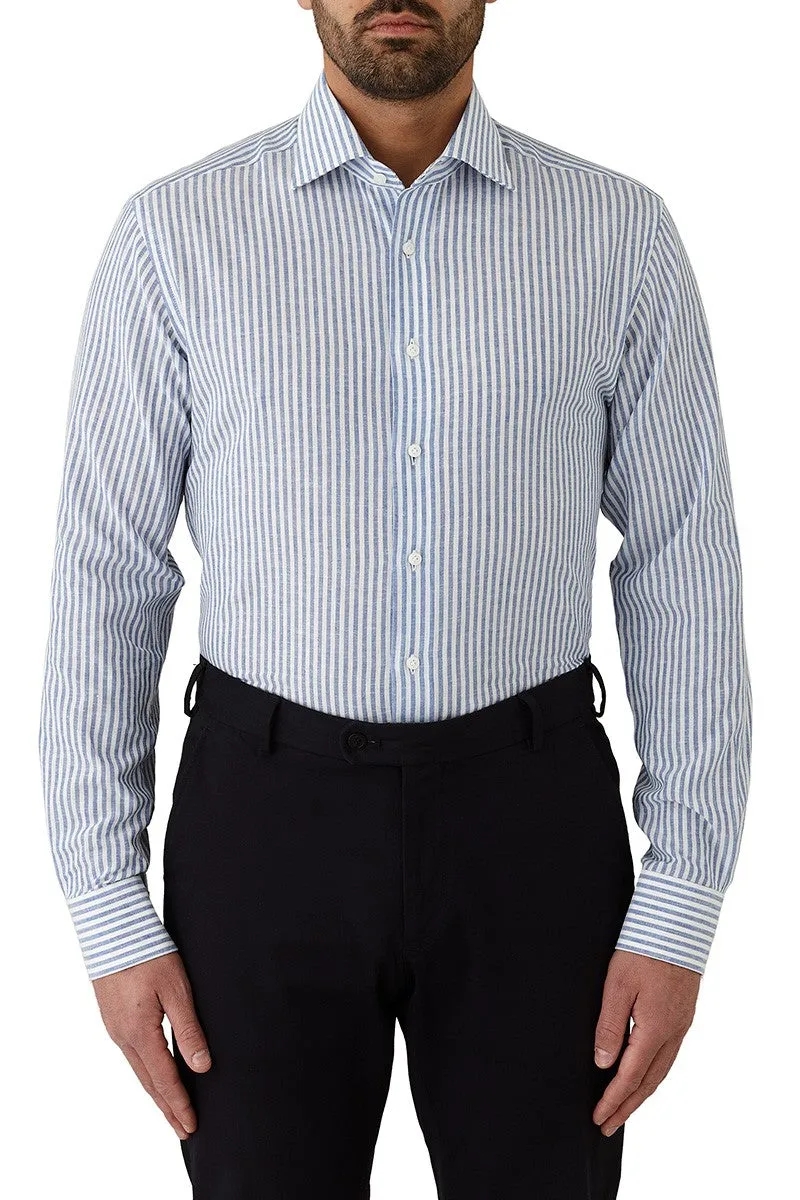 Cambridge Men's Prahran Blue Stripe Shirt