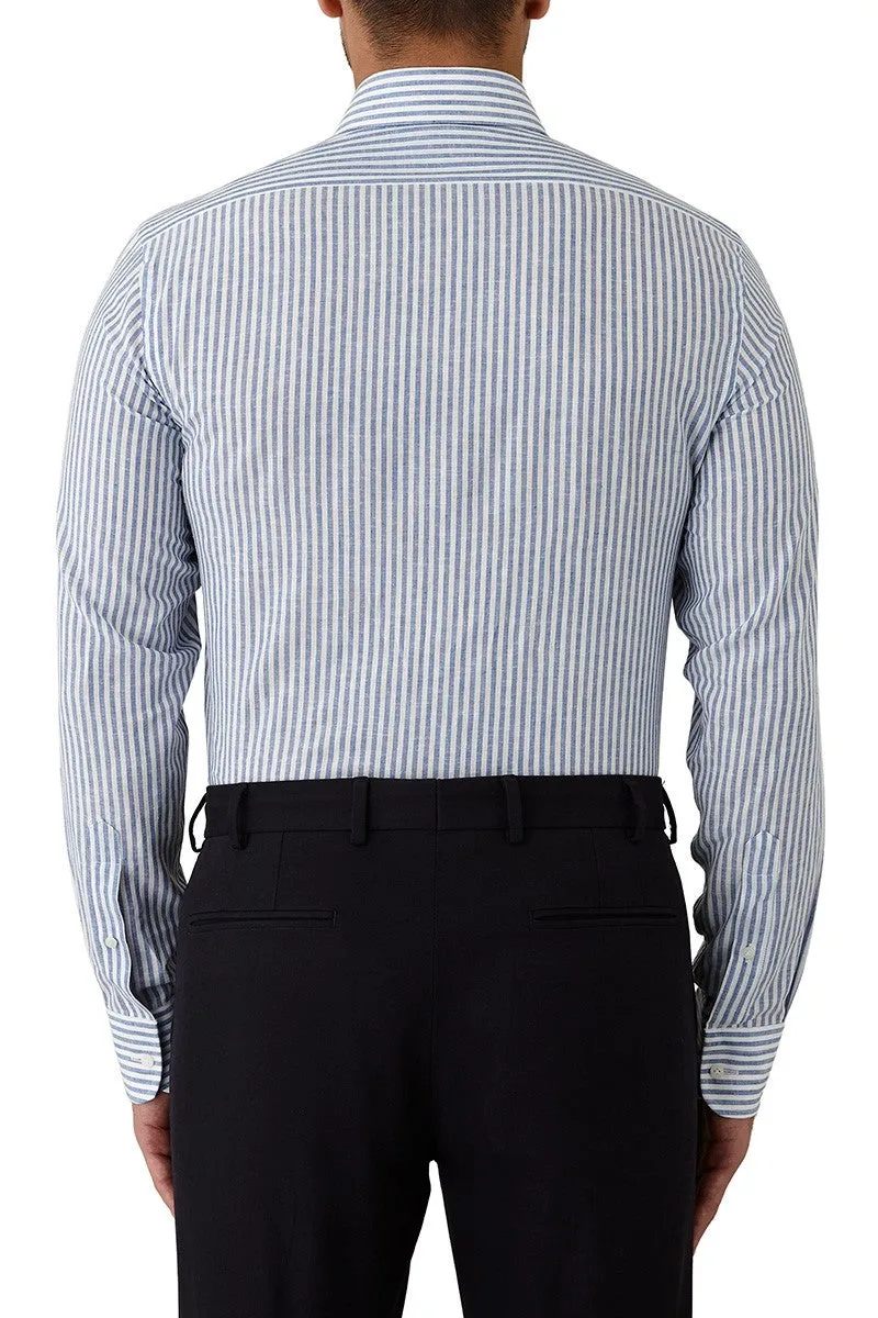 Cambridge Men's Prahran Blue Stripe Shirt