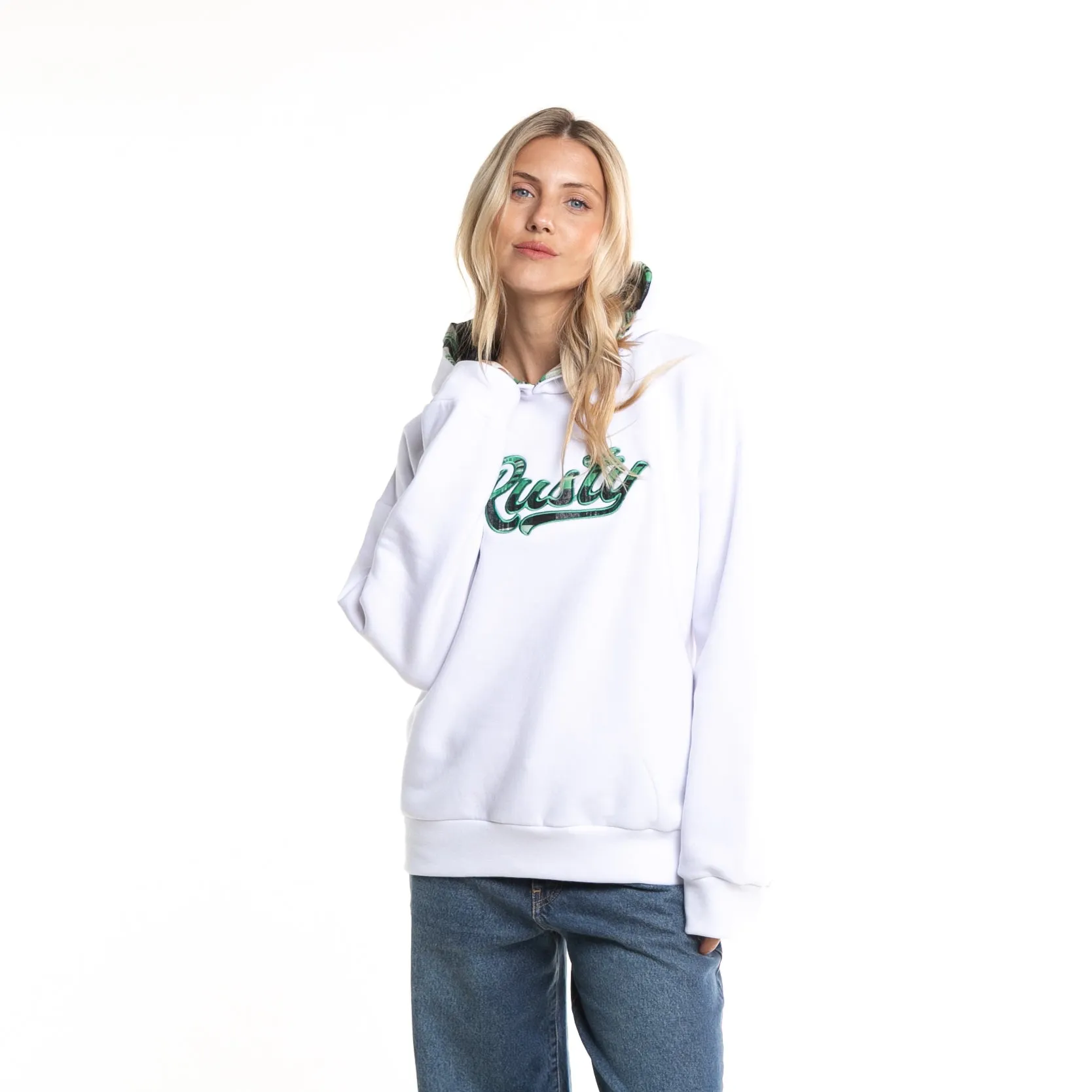 Kangaroo Rusty Country Club Oversized Hoodie White