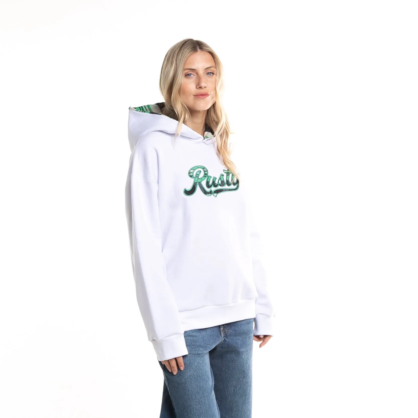 Kangaroo Rusty Country Club Oversized Hoodie White