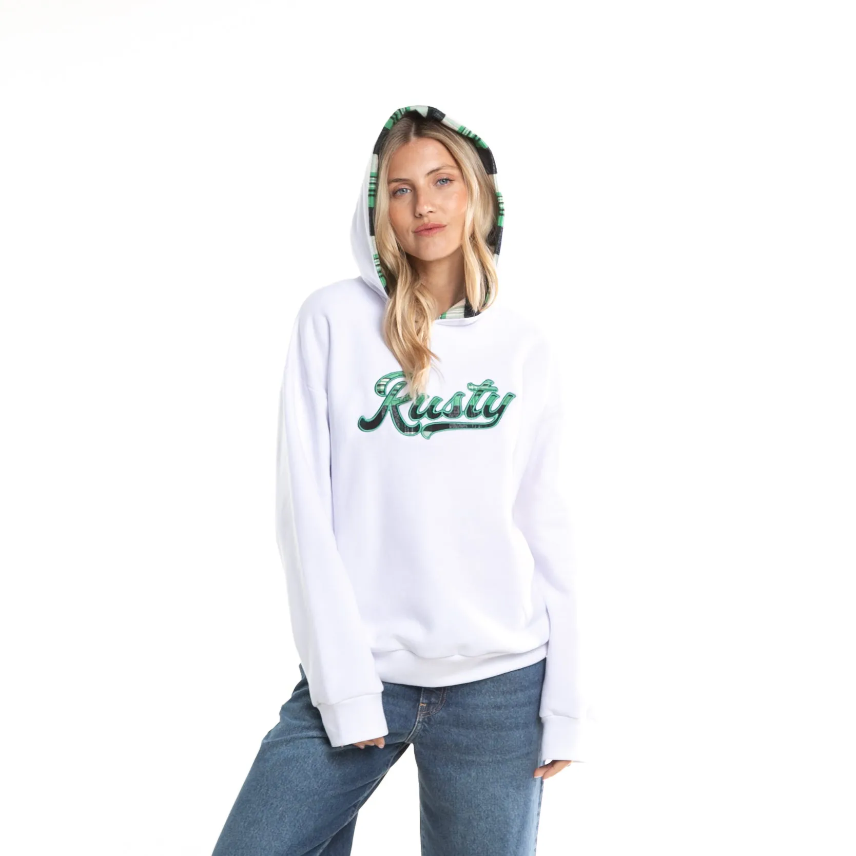 Kangaroo Rusty Country Club Oversized Hoodie White