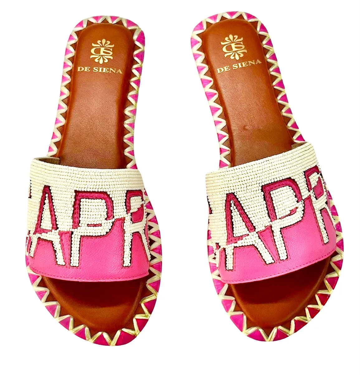 CAPRI TWO TONE CITY SLIDES PINK