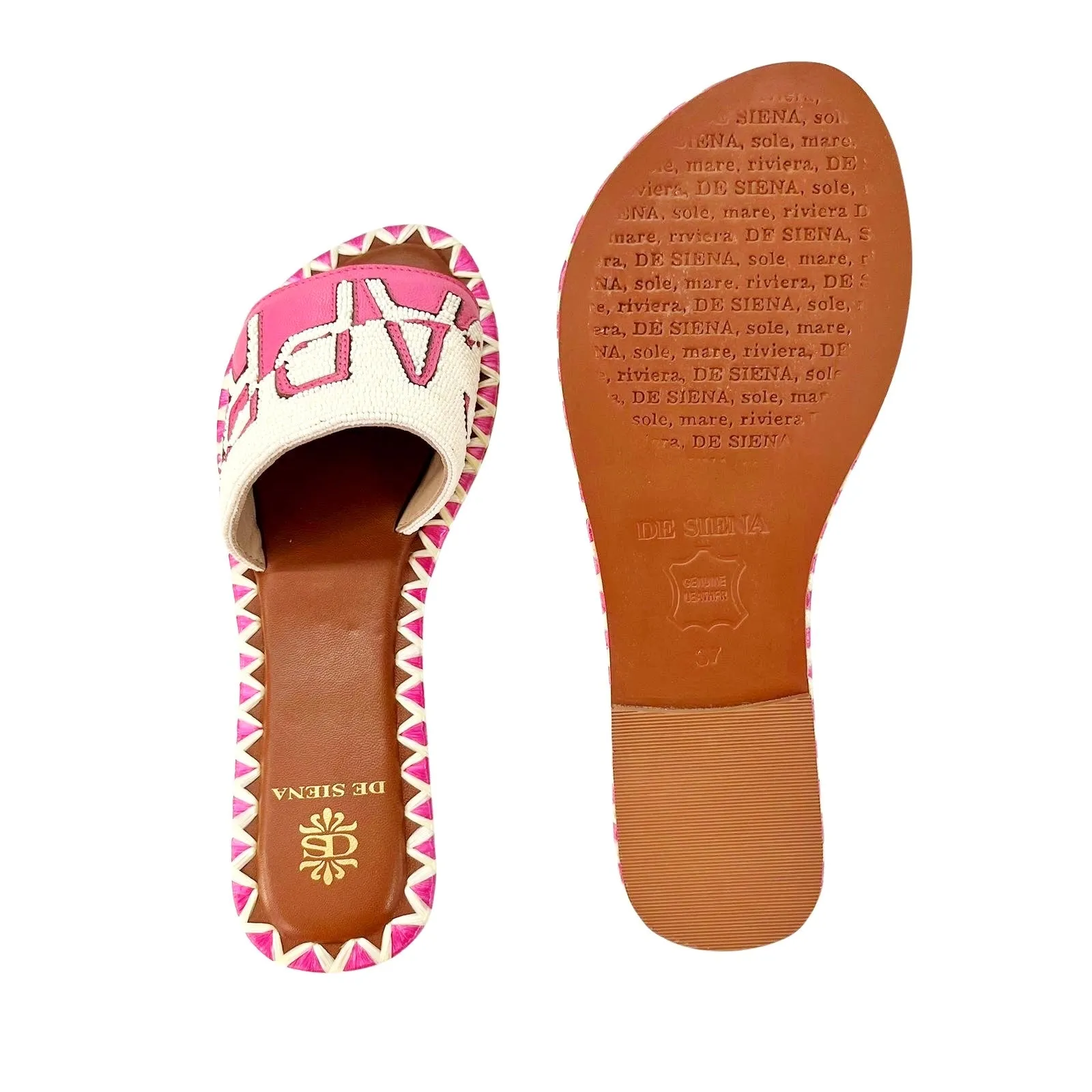 CAPRI TWO TONE CITY SLIDES PINK