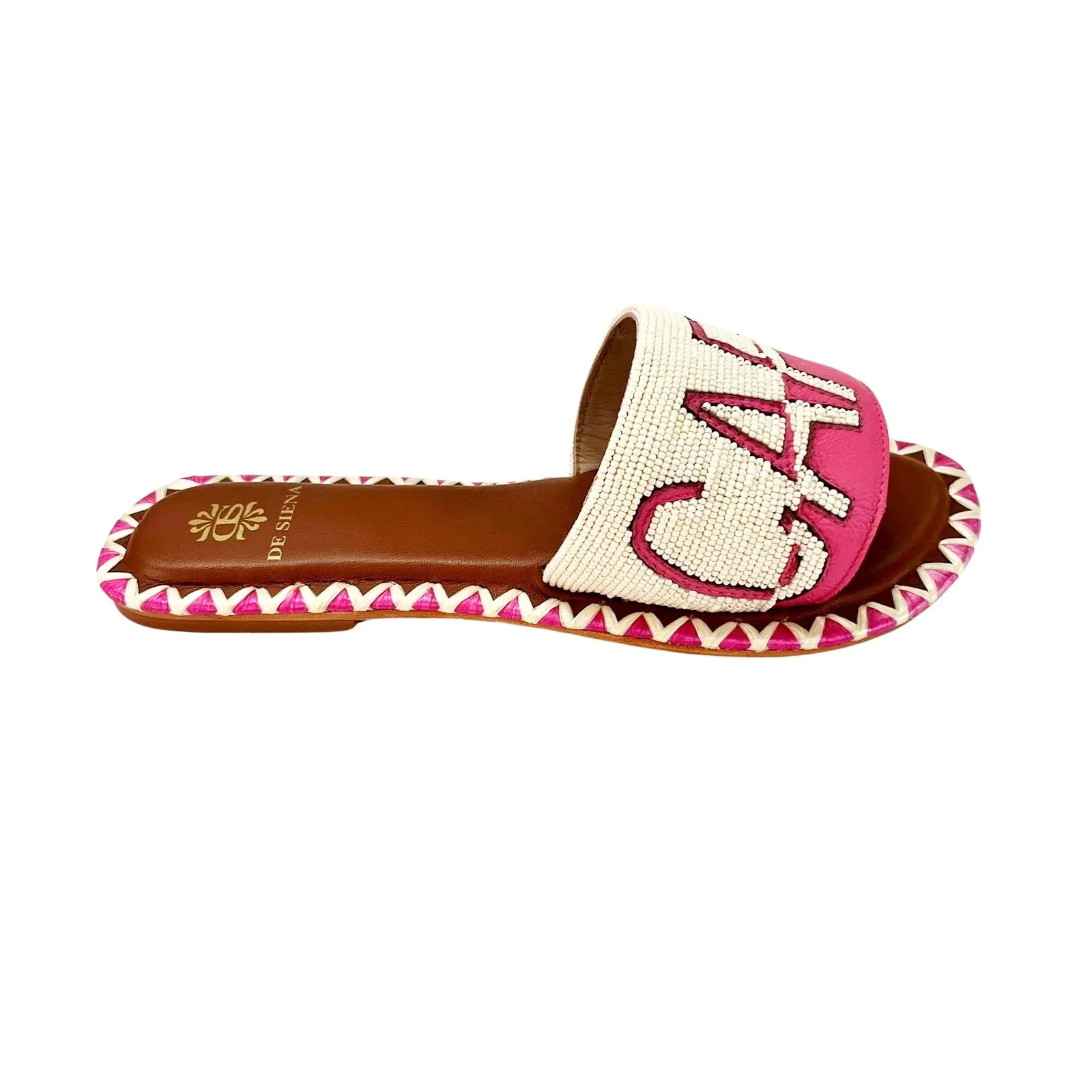 CAPRI TWO TONE CITY SLIDES PINK