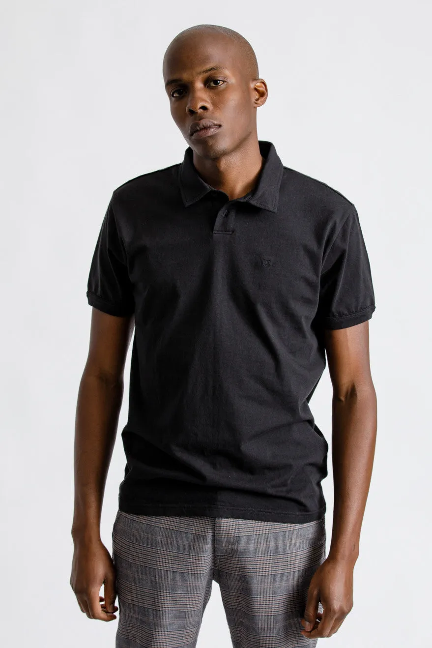 Carlos S/S Polo Knit - Black/Black