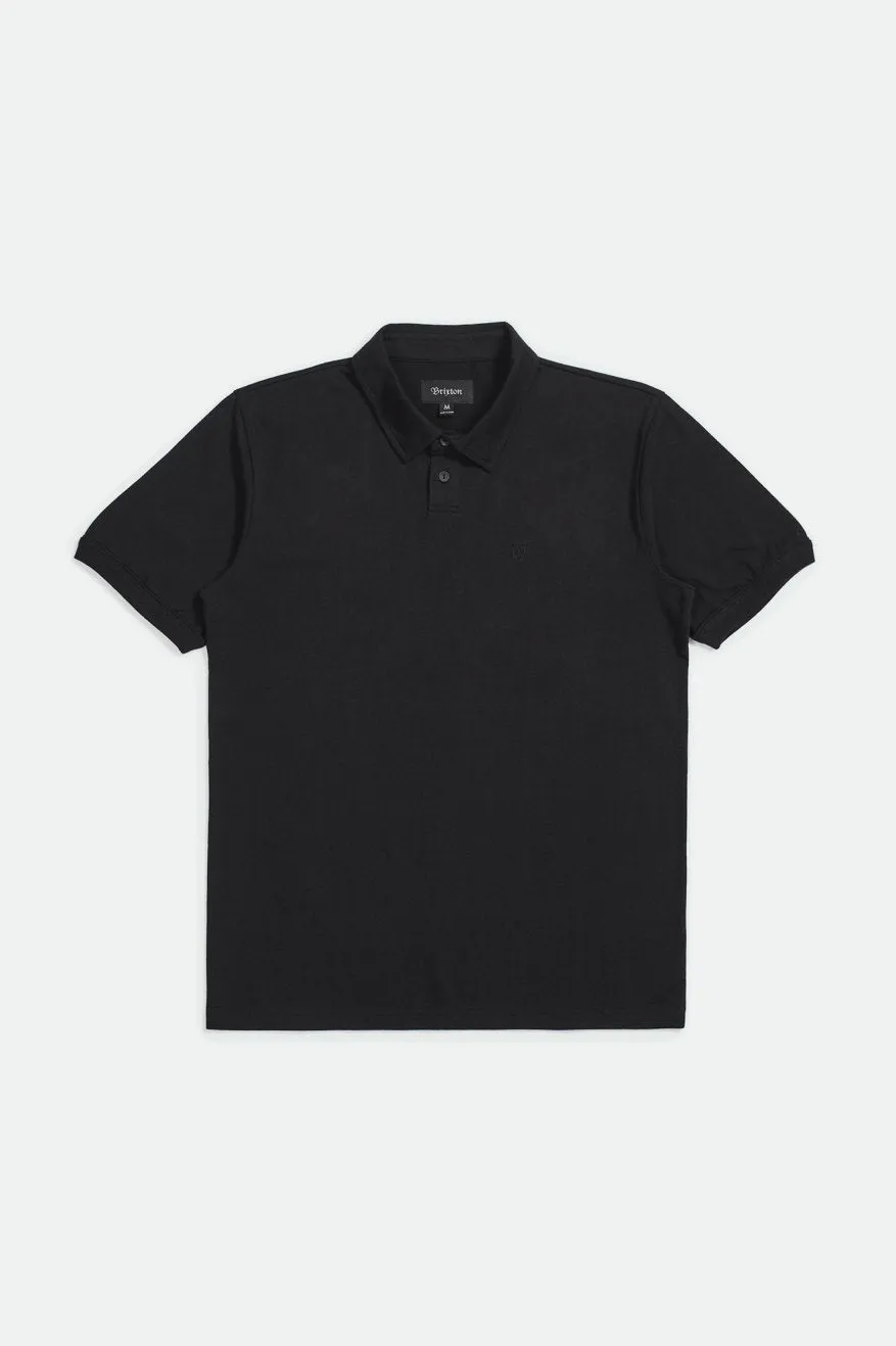 Carlos S/S Polo Knit - Black/Black