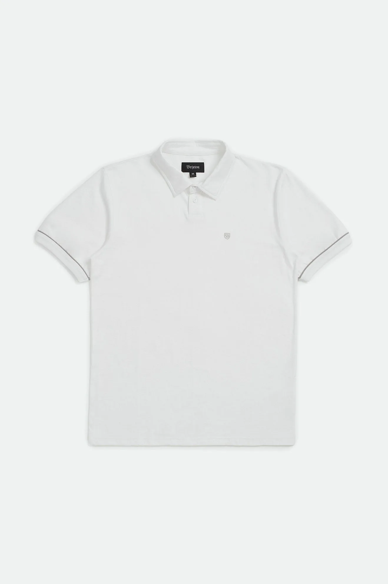 Carlos S/S Polo Knit - White/Light Grey