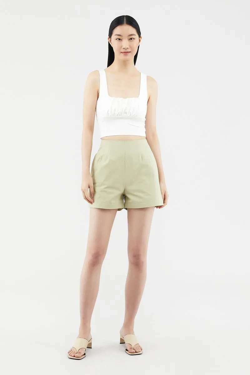 Caryse Flat-front Shorts